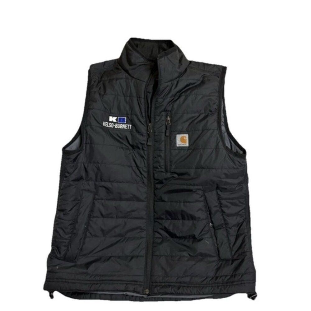 Carhartt Vest Mens Medium  Black Rain Defender Insulated Puffer Pockets Outdoor